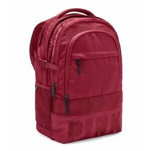 Victoria's Secret PINK Collegiate Backpack Ruby Travel Laptop Book Bag Rare Gift